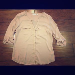 New York and Co blouse sz Med antique pink